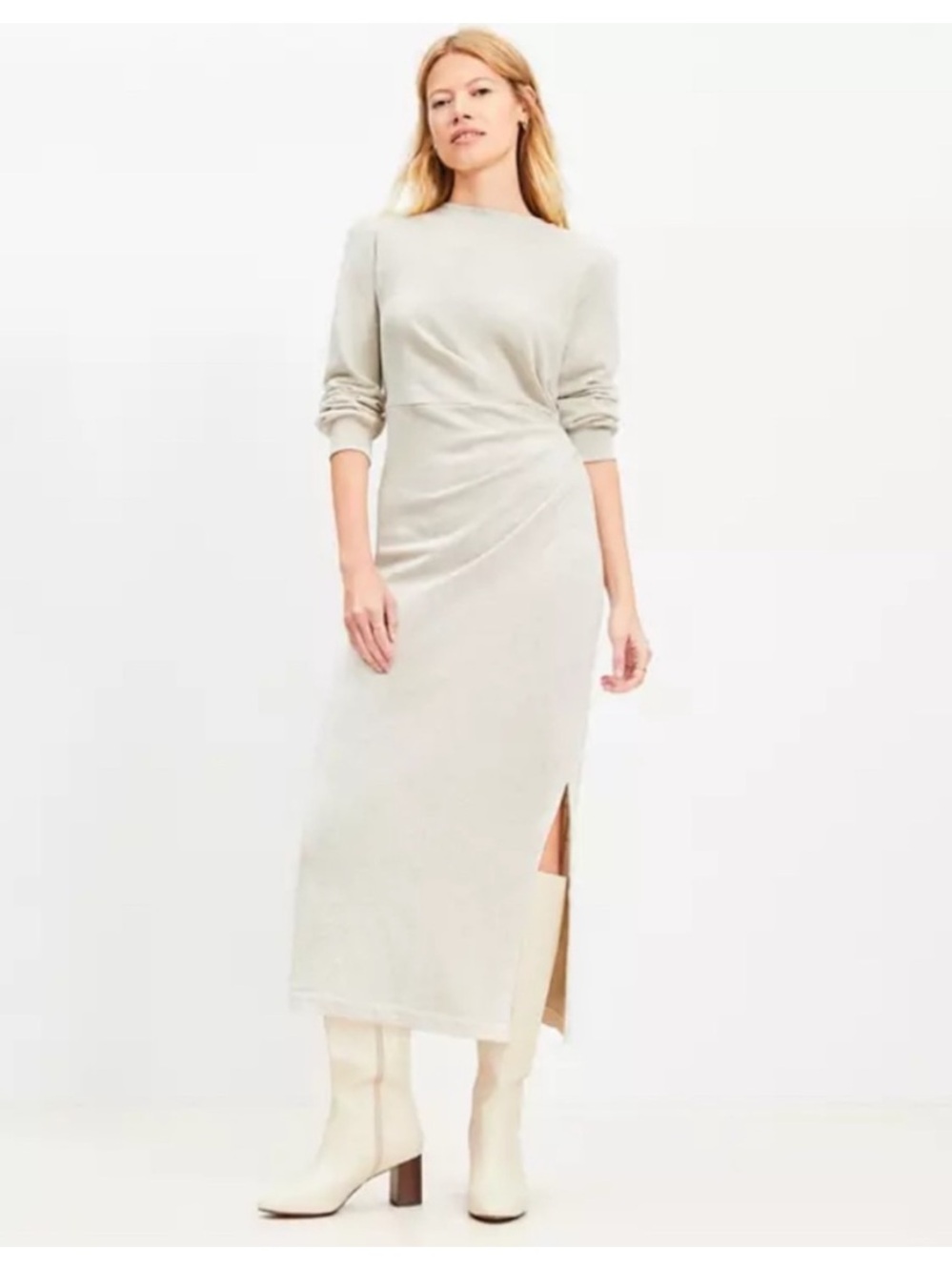 Loft Side Twist Sweater Dress Medium